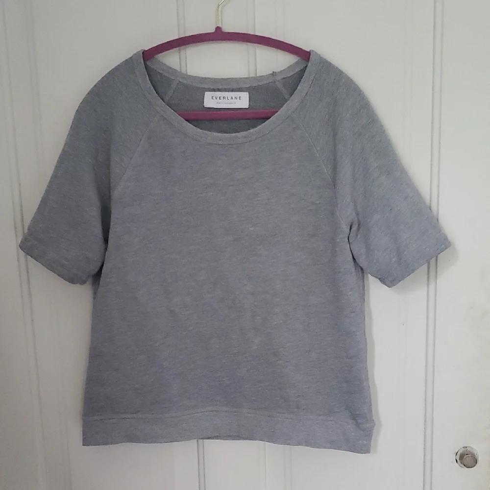 Everlane Grey Shortsleeved Sweatshirt - Picture 3 of 7